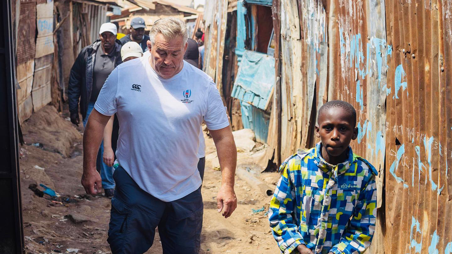 Jason Leonard in Kibera